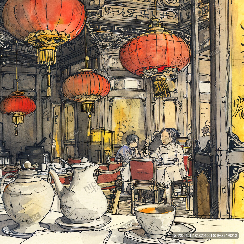 AI创作图古代餐馆插画 手绘老茶馆 茶馆插画 茶楼插画 茶馆茶楼水墨画 民国风酒家 茶馆手绘 古代川菜馆插画 民国茶楼人物场景 手绘老酒馆 ... Creating A Personal Style Without Breaking The Bank